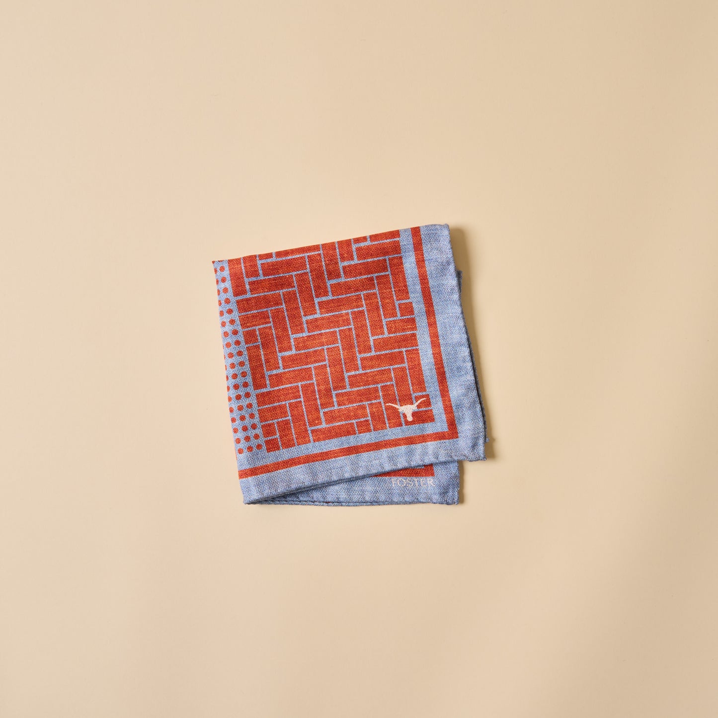 UT Longhorn Silk Pocket Square