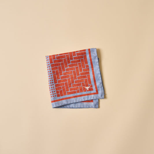 UT Longhorn Silk Pocket Square