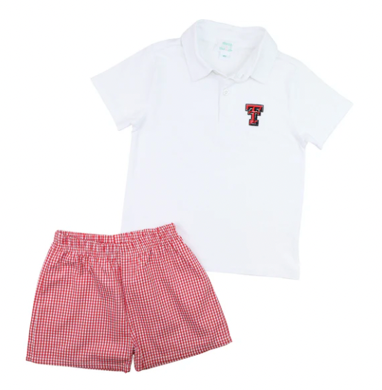 Officially Licensed Texas Tech Polo Short Set