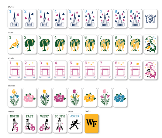 The Demon Deacon Mahjong Tiles