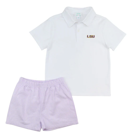 Officially Licensed LSU Polo Short Set