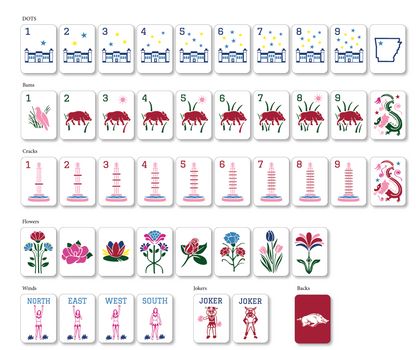 University of Arkansas Mahjong Tiles