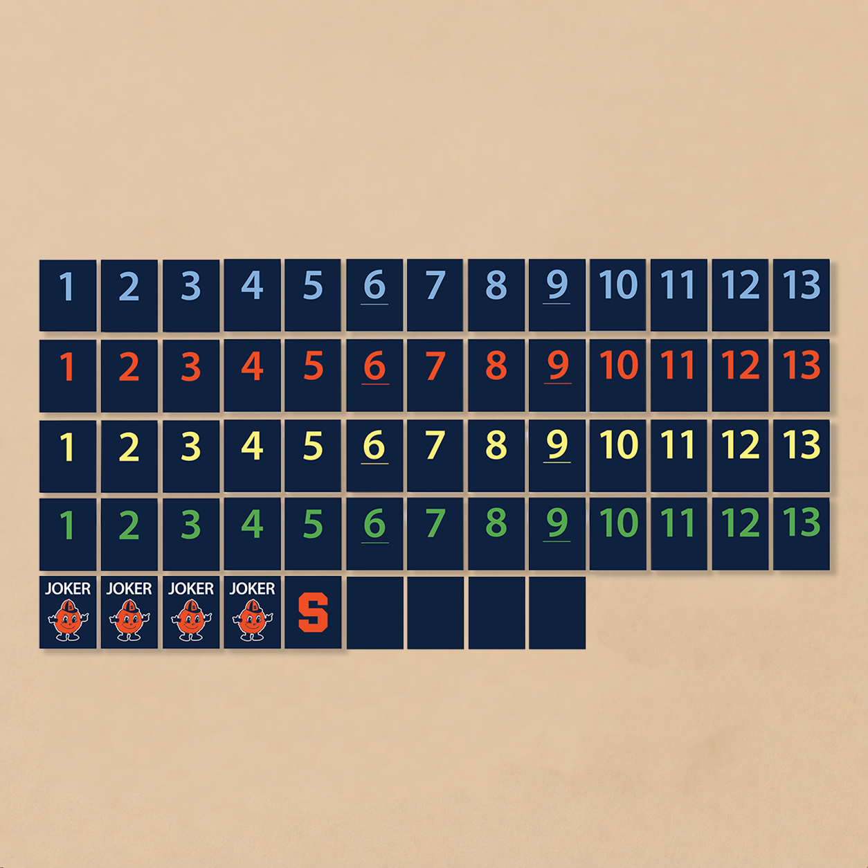 Syracuse® Collegiate Rummy Tile Game