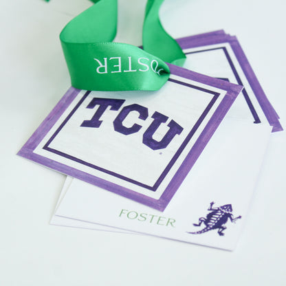 TCU logo gift tags by FOSTER
