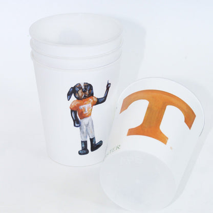University of Tennessee Reusable Cup Set. TN plastic cup set.