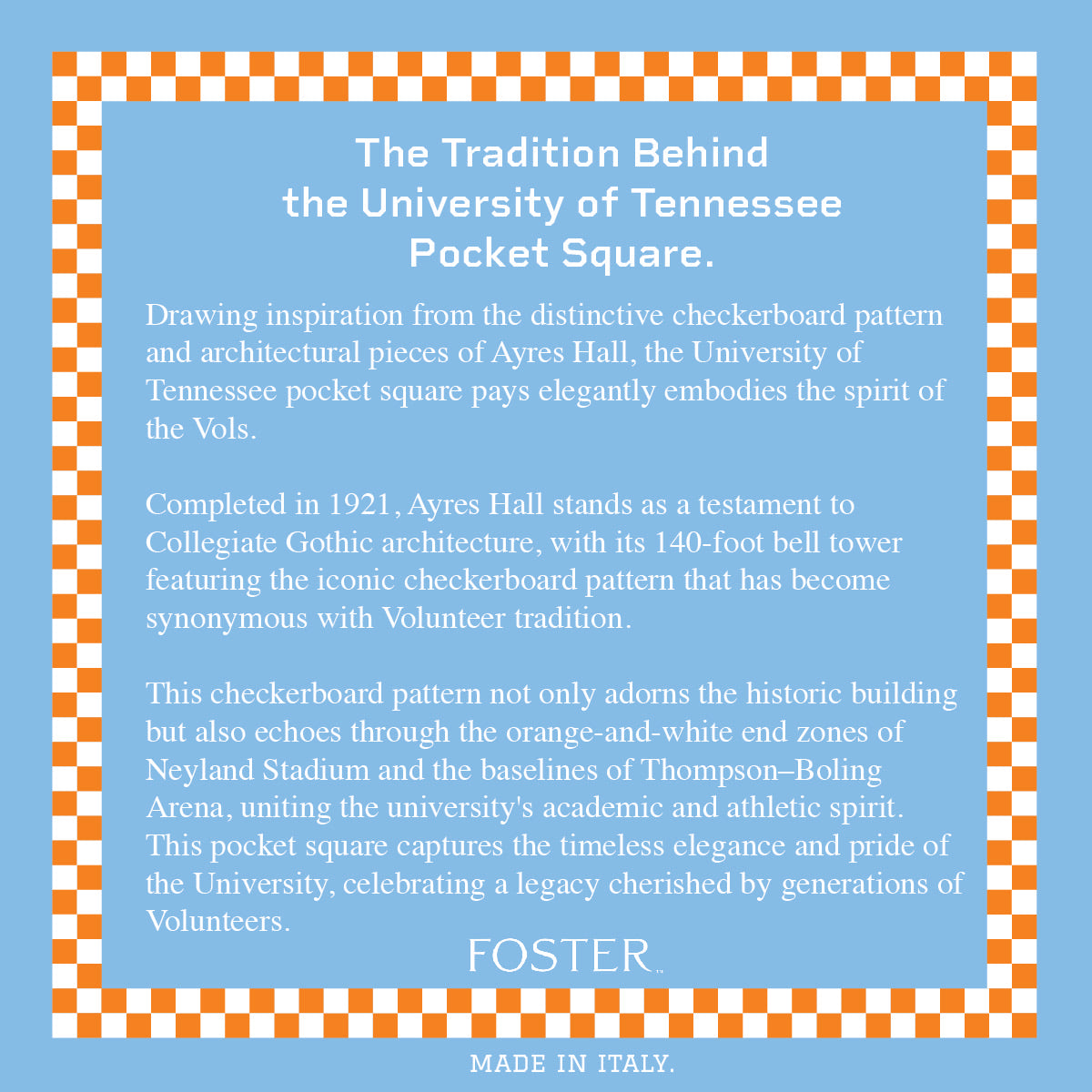 Tennessee Men's Silk Pocket Square