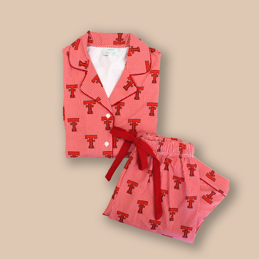 Texas Tech Pajama Pant Set (Red)