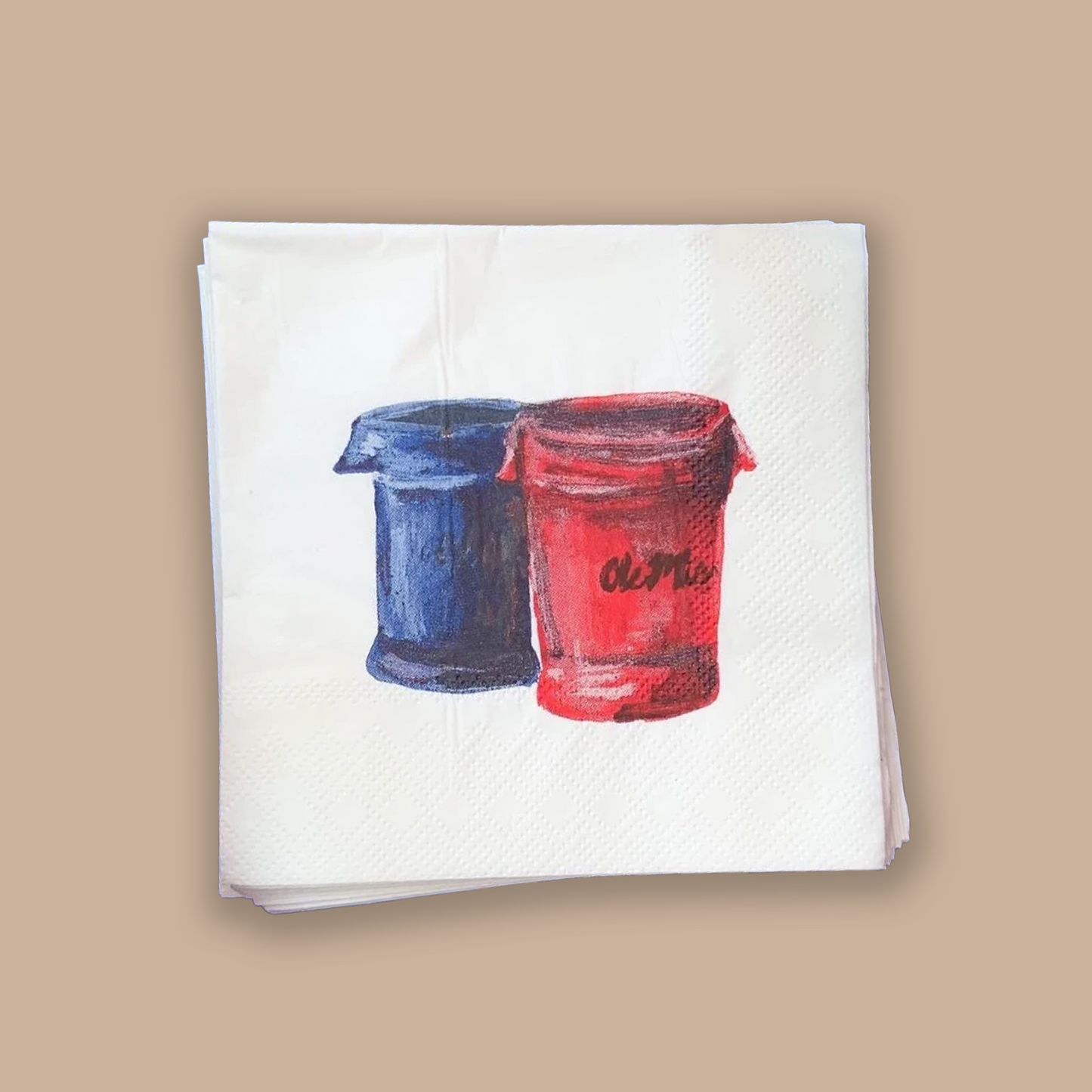 Ole Miss Trashcan Friday Napkin Set