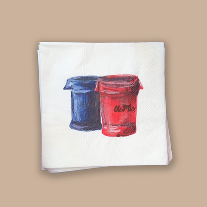 Ole Miss Trashcan Friday Napkin Set