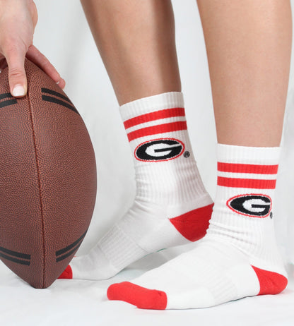 Georgia Bulldogs Collegiate Retro Crew Socks