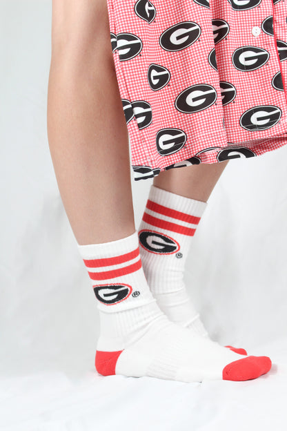 Georgia Bulldogs Collegiate Retro Crew Socks