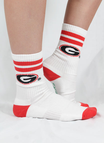 Georgia Bulldogs Collegiate Retro Crew Socks