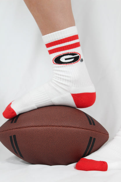 Georgia Bulldogs Collegiate Retro Crew Socks