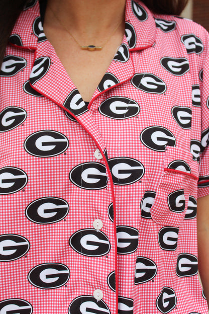 Georgia Bulldog Shorty Pajama