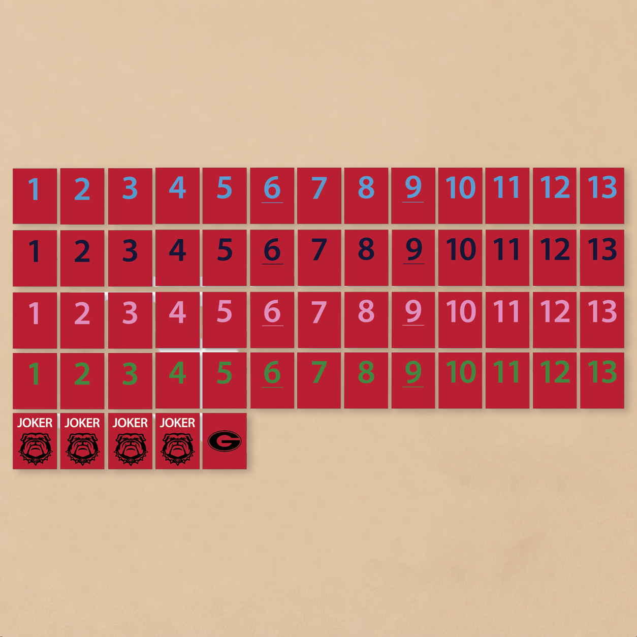 University of Georgia® Collegiate Rummy Tile Game