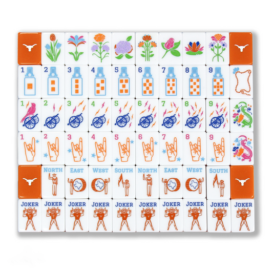 The Hook 'Em Line Mahjong Tiles