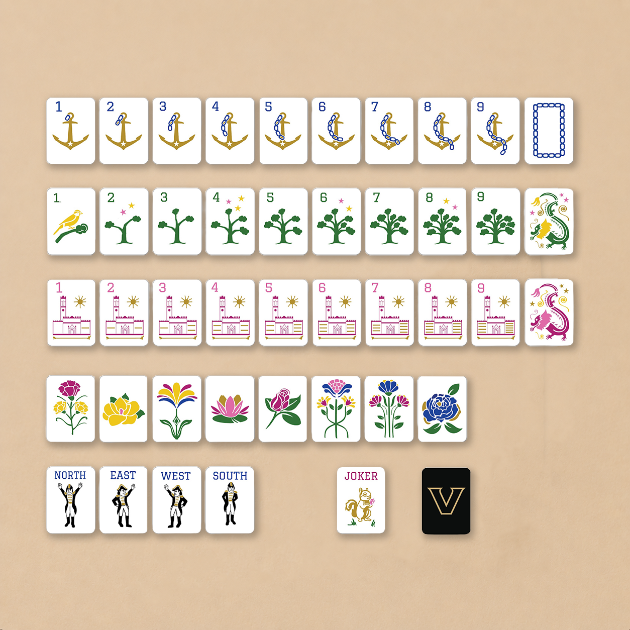 Vanderbilt Mahjong Tiles