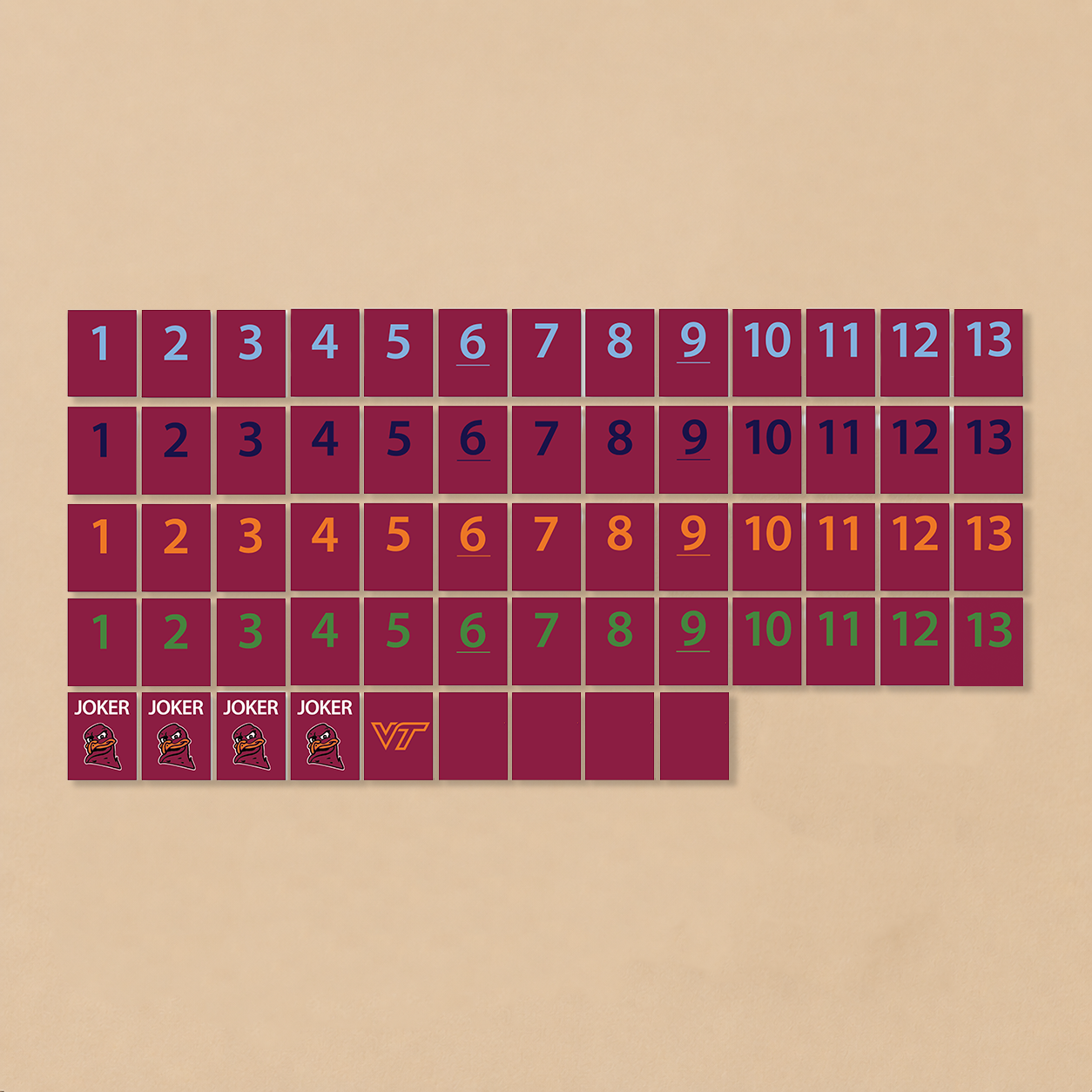 Virginia Tech® Collegiate Rummy Tile Game