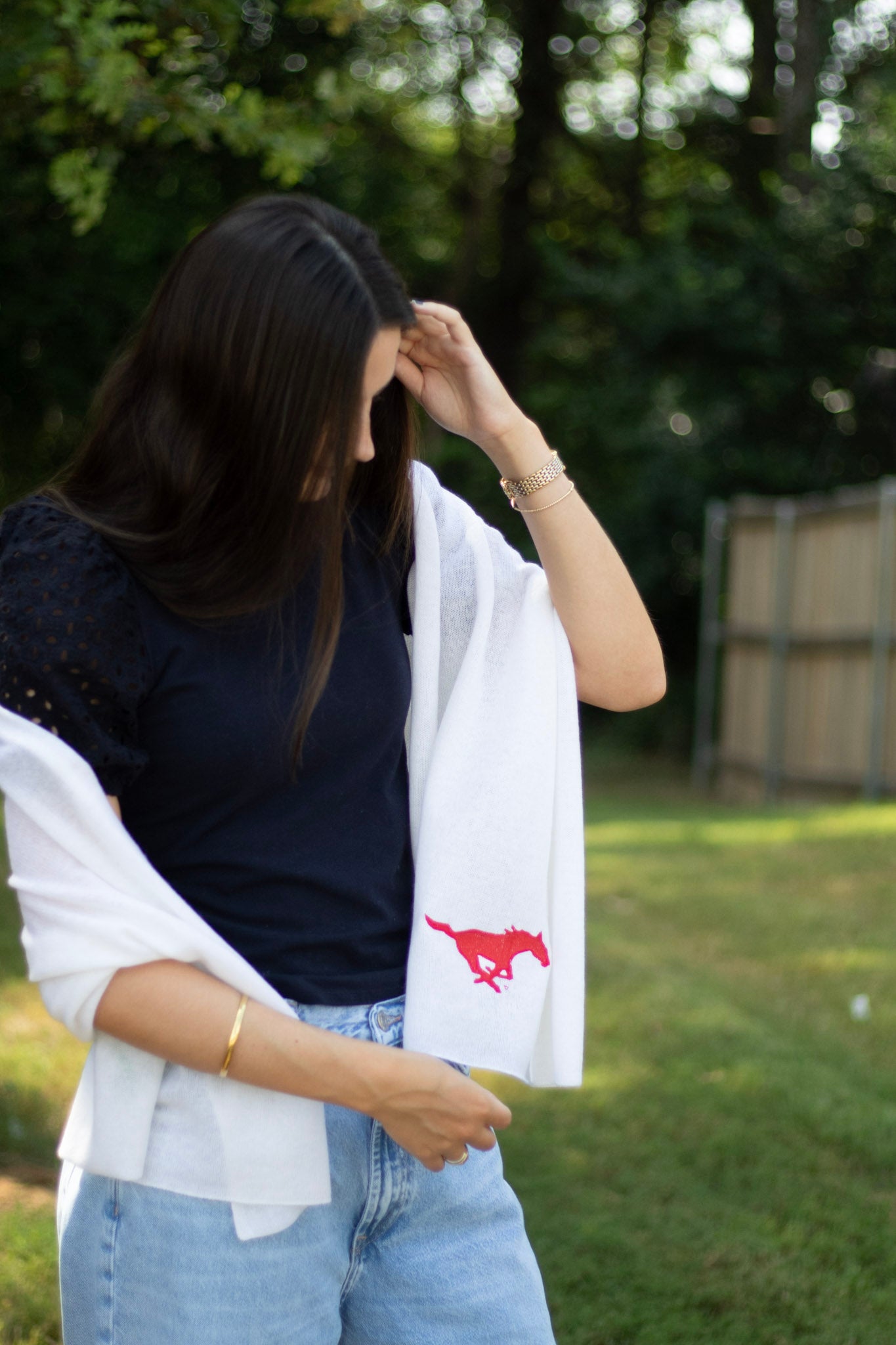 SMU Collegiate Cashmere Scarf by FOSTER
