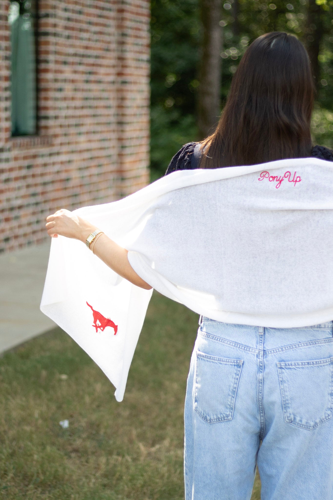 SMU Collegiate Cashmere Scarf by FOSTER