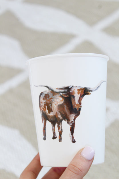 longhorns reusable cups