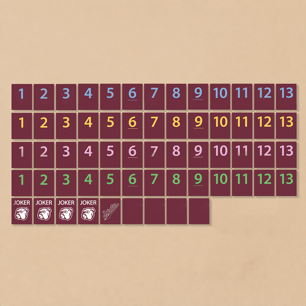 Mississippi State® Collegiate Rummy Tile Game